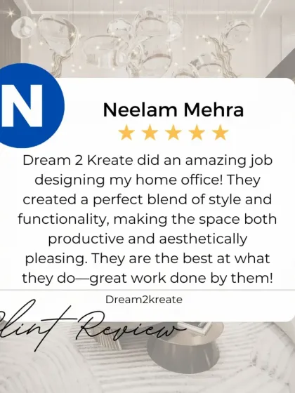 Thank you, Neelam, for trusting me with your home office. I'm happy I could create a space that is both productive and aesthetically pleasing for you.