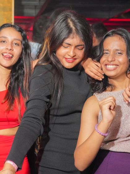 Happy faces on the dance floor at Sugar Factory. My goal is to make everyone smile and have a night to remember.