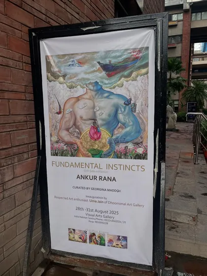 The poster for my "Fundamental Instincts" solo show, featuring one of the key paintings from the series. This exhibition ran from August 28th to 31st, 2025.