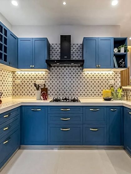 Modular Kitchen - Modular Home Interiors Efficient L-Shaped & U-Shaped Kitchens photo 6