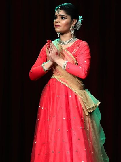 A formal portrait taken for my recognition as a Doordarshan artist. I hold this achievement with great humility, seeing it as a responsibility to uphold the standards of this classical art form.