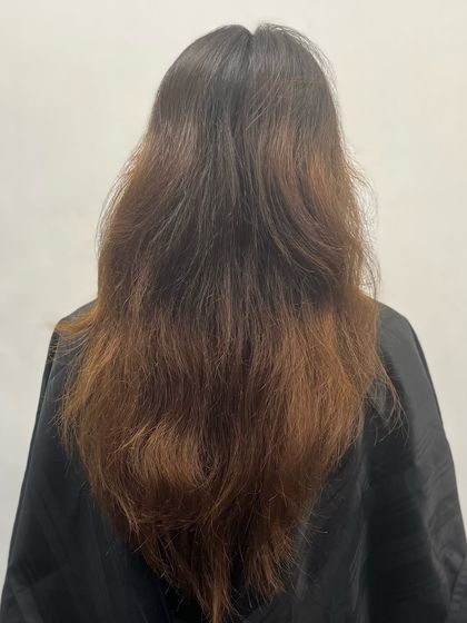 The 'before' picture for a major colour transformation. This client came to us with faded, uneven colour, ready for a complete refresh.
