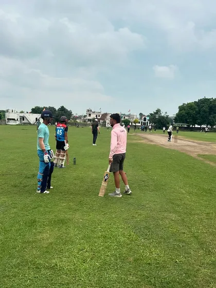 A view of our open ground practice. We believe in practicing on grass pitches as much as possible to simulate real match conditions.