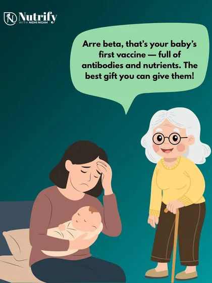 That first milk, or colostrum, is your baby's first vaccine. It's full of antibodies and nutrients. It is the best gift you can give them.