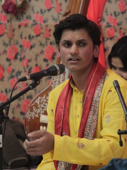 A young vocalist performing at 'Raghunathanjali', an event that provides a platform for both seasoned masters and emerging artists.