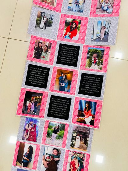 Another angle of the infinite box, showcasing how your personal photos and heartfelt messages are laid out in a beautiful, continuous collage.