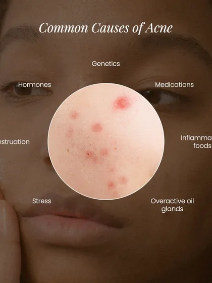 Understanding the common causes of acne is key to treating it. Factors range from genetics and hormones to stress and inflammatory foods.