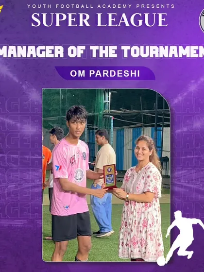 Om Pardeshi, awarded Manager of the Tournament for his excellent strategy and leadership.