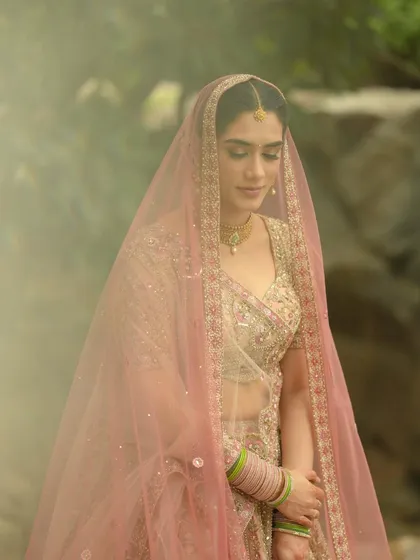Another ethereal shot of Vaishali. The focus is on her natural beauty, enhanced by a soft and subtle makeup application.