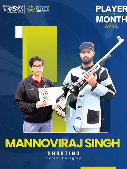 Recognizing Mannoviraj Singh as our Shooting Player of the Month for April. His focus and precision in the senior category have been exceptional.