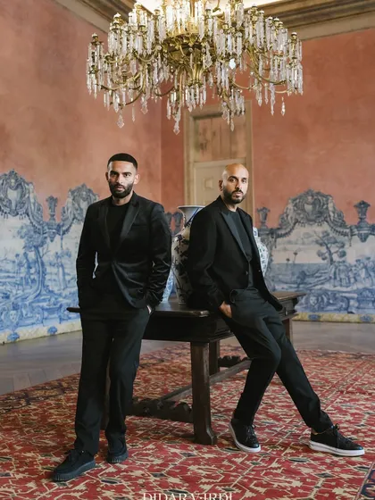 Me and my brother from Kudos Music, Arvee, during a destination wedding in Lisbon. We're not just a team, we're family, and that energy comes through in every set we play together.