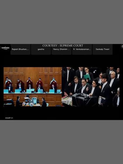 The full bench of the Supreme Court hearing the arguments on Article 370. It was an honor to be present and contribute to this historic legal discourse.