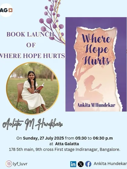 The launch of 'Where Hope Hurts' by Ankita M. Hundekar. We are a platform for authors to share stories of pain, resilience, and the quiet strength of words.