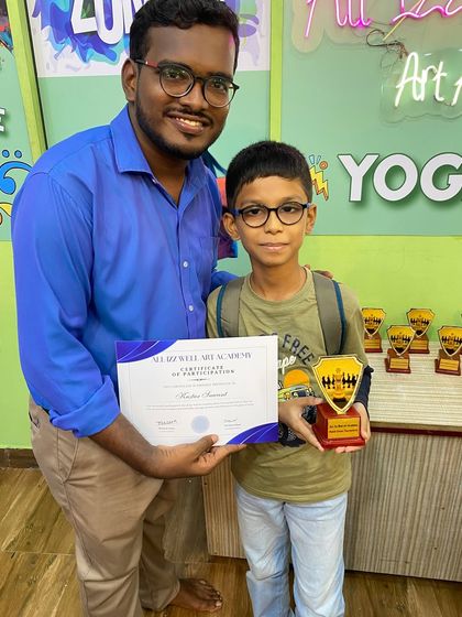 Kastur Sawant receives his award. It's great to see so many students from our Dadar chess classes participating.