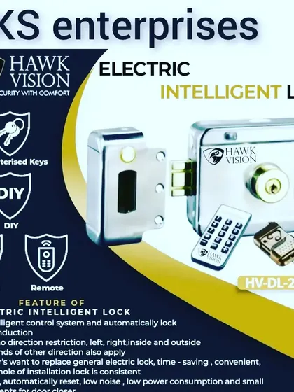 Upgrade your door with a Hawk Vision electric intelligent lock. This system provides multiple ways to enter, including RFID cards, a remote control, and traditional computerized keys, offering both security and convenience. I can install these on most types of doors.