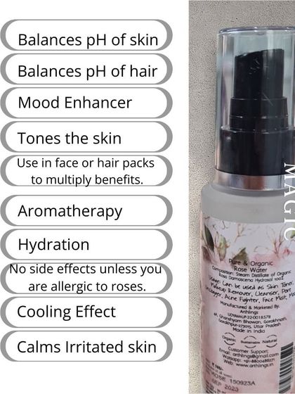 Natural products are often multi-taskers, like our Rose Water which has over ten different uses for skin and hair. This makes them a worthwhile investment, as one bottle can replace several different products.
