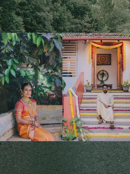Individual portraits of the bride and groom at their traditional home venue, capturing the calm before the main events.