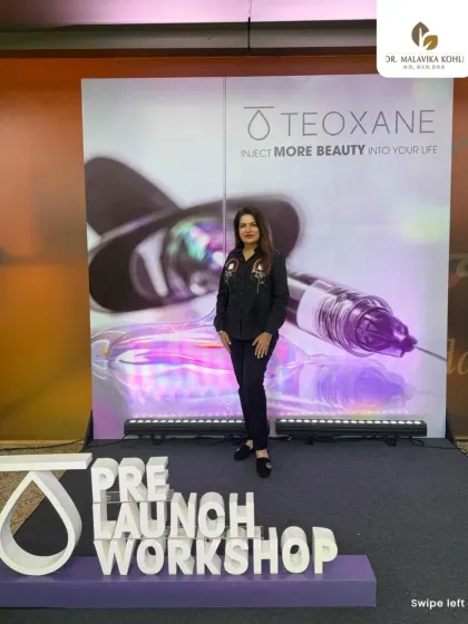 At the Teoxane pre-launch workshop. I am always seeking to add effective, scientifically-backed products to my toolkit in the search for enhancing facial beauty.