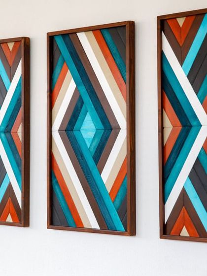 Best of Bharat - 3D & Sculptural Wall Art Colorful Boho & Aztec Mosaics photo 5