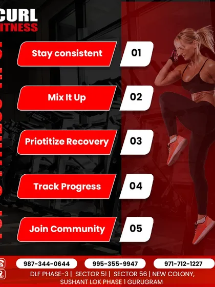 Here are my top 5 fitness tips for success. Stay consistent, mix up your workouts, prioritize recovery, track your progress, and join a supportive community.