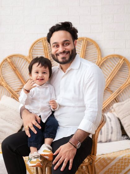 A sweet portrait of a father and his son. These simple, heartfelt moments are a beautiful way to document their growing relationship.