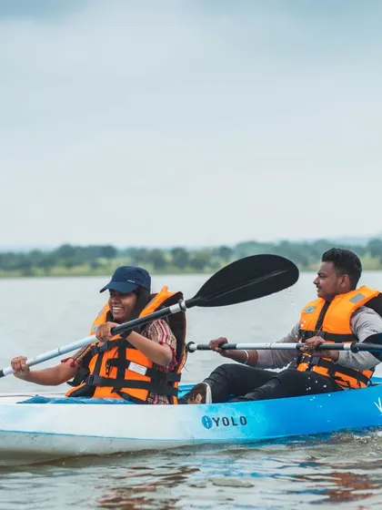 Teamwork makes the dream work, especially when you're kayaking on the lake. We provide all the equipment and guidance for a safe and fun water adventure, perfect for pairs or small groups to collaborate.