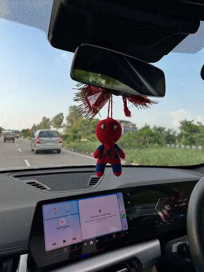 Add a little superhero charm to your daily drive. This handmade Spiderman crochet toy is one of our most popular car charms, swinging from the rearview mirror. It’s a fun way to personalize your space and a great gift for your boyfriend or any Marvel fan.