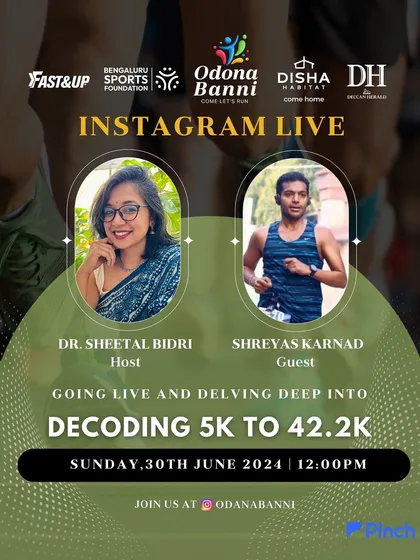 I love sharing my knowledge with the running community. Here's an announcement for an Instagram Live session where I decoded the journey from running a 5k to a full 42.2k marathon.