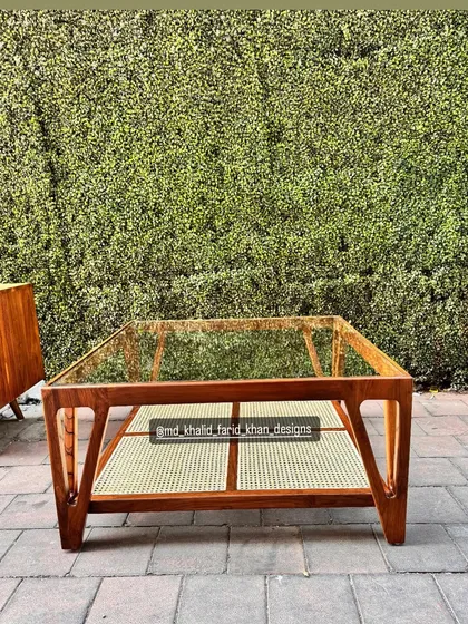 Another view of the custom coffee table.