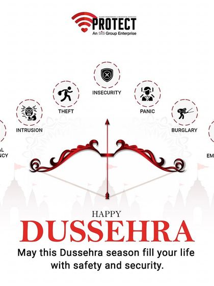 This Dussehra, let's conquer the modern-day demons of insecurity. Our system protects you from intrusion, theft, burglary, medical emergencies, fire, and panic, ensuring your festivities are safe and secure.