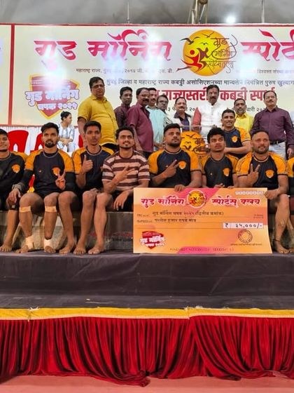 Our team recognized as the runners-up at the Good Morning Sports Club state-level tournament.