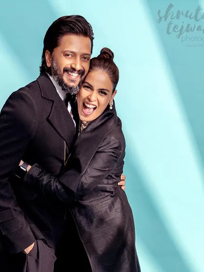 The infectious energy of Riteish Deshmukh and Genelia D'Souza. Capturing the authentic personalities of our celebrity clients is a key part of our event photography service.