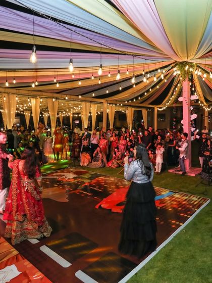 Crimson and Cherry - Full-Service Wedding Planning & Execution Vibrant Sangeet & Mehendi Nights photo 41
