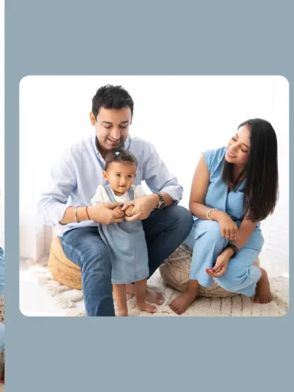 A collage showing different interactive moments from a family session. We provide a variety of shots that tell the story of your family's connection.