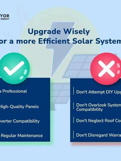 To upgrade your solar system wisely, always consult a professional and opt for high-quality, compatible components. This guide helps you avoid common pitfalls like DIY upgrades or disregarding your warranty.