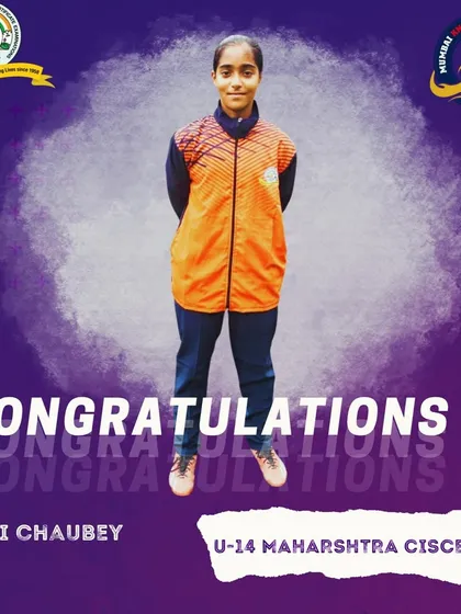 A special congratulations to Sanvi Chaubey on her selection for the U-14 Maharashtra CISCE team.