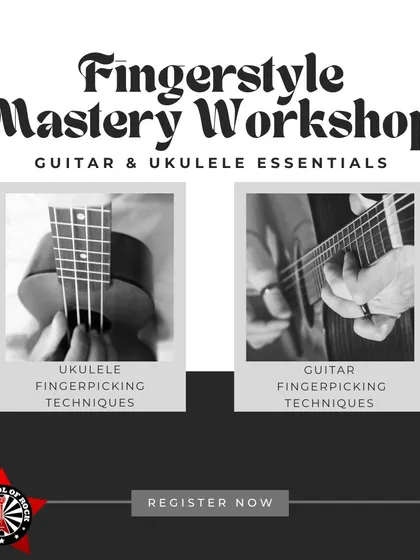 Unlock the world of fingerstyle music with our "Fingerstyle Mastery Workshop". This session covers essentials like arpeggios and fingerpicking techniques for guitar and uke.