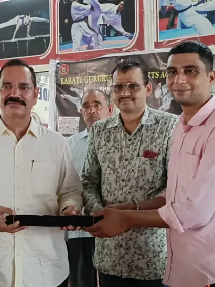 A significant moment in my journey, receiving my black belt.