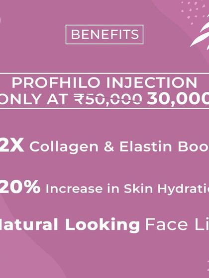 Experience the benefits of Profhilo with our special offer. This treatment provides a 12x boost in collagen and elastin, a 20% increase in skin hydration, and a natural-looking facelift.