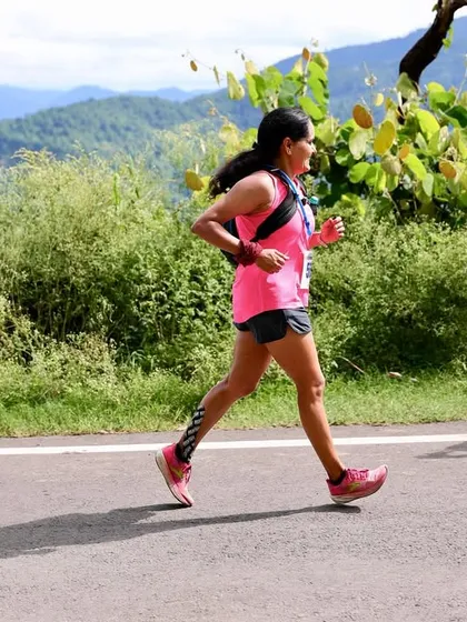 Capturing the perfect running form during a scenic stretch of an ultramarathon. As a coach and photographer, I help athletes see their own strength.