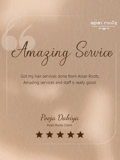 This five-star review from our client Pooja Dahiya reflects the positive feedback we often receive. She commends our amazing hair services and the quality of our staff, which is a testament to the client experience we strive to create.