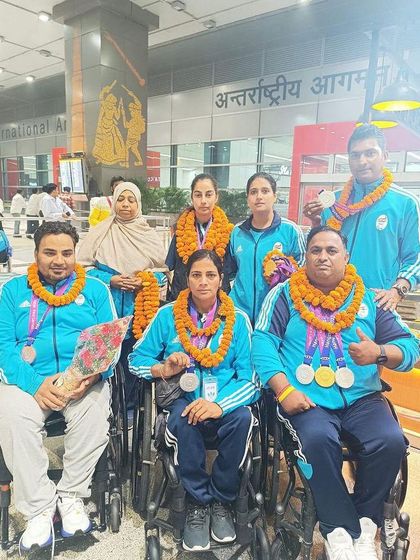 The Indian para-archery team, including our patient Sarita Adhana, returns home to a hero's welcome. We are proud to support elite athletes who represent our country on the international stage.