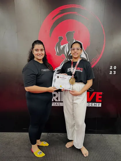 Congratulations to this young student for winning a bronze medal in her championship. Every achievement is celebrated at StrikeHive.