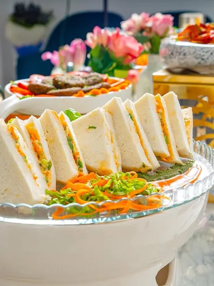 A favorite for high tea events, my stuffed veg mayo sandwich is light, creamy, and refreshing. It's a simple yet elegant addition to any snack menu.