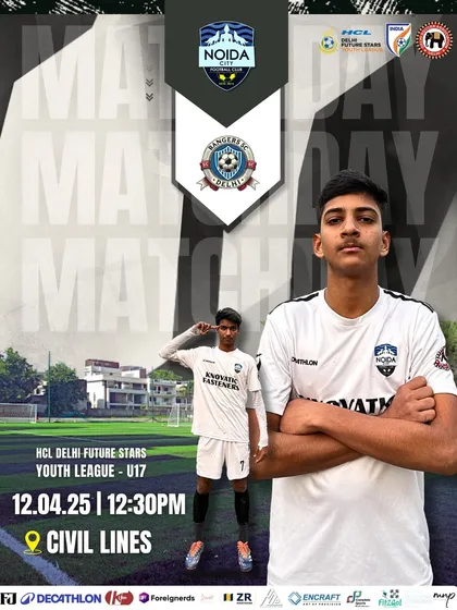 The matchday poster for our U17 team's fifth game of the season.