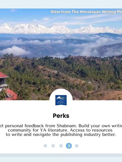 An announcement for our masterclass on writing for Kids & Young Adults, highlighting the perk of getting personal feedback from author Shabnam Minwalla.