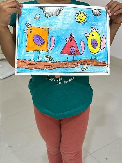 I love this creative take on drawing birds using basic shapes like squares and triangles. It’s a fun exercise we do to learn about composition and character design.