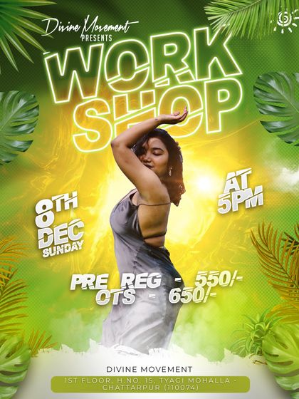 A poster for one of my own fusion choreography workshops. I love blending different styles to create something new and exciting for my students to explore.