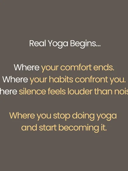 The "99% practice" is not about poses. It is about what happens when the mat is gone. It is how you wake, eat, and respond when tested. It includes the practice of Yama (ethics), Niyama (observances), Ahara (nourishment), Vichara (self-inquiry), and Seva (selfless service). Real yoga begins where your comfort zone ends.