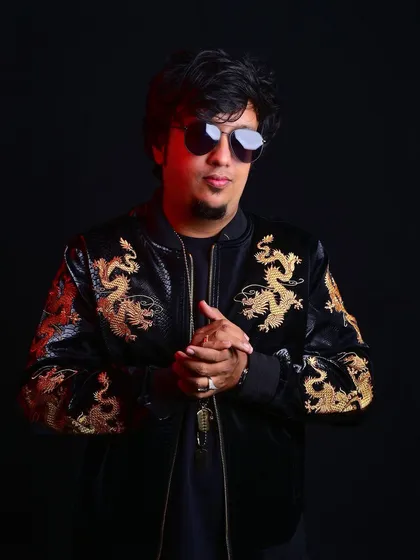 A similar pose showing the detail of the jacket. My brand is about strength and growth through continuous effort.